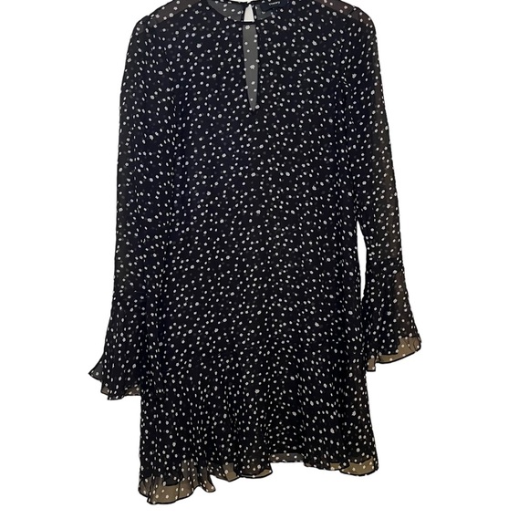 Theory Marah Star Dress in Black & Ivory - Picture 3 of 10